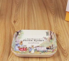 方形密胺托盘 彼得兔图案设计的多功能收纳与母婴好物